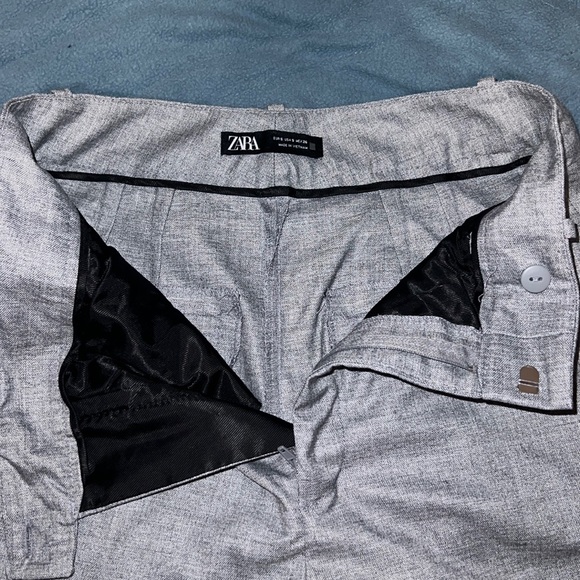 Zara Structured Heather Gray Suit Pant - Picture 4 of 7